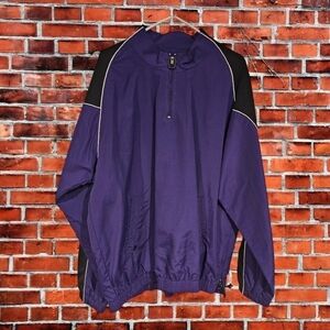 Russell Athletic waterproof windbreaker purple & black sz  XL